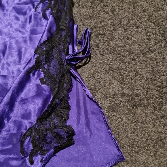 Purple Nightie with Black Lace - Picture 3 of 6